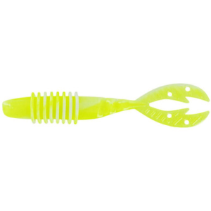 Big Bite Baits Kamikaze Swimon - 7 Pack 3.75" Chartreuse White Swirl