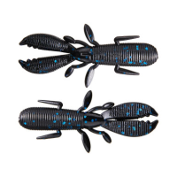 Yamamoto Covert Craw 2.5" 10Pk Black w/Large Blue Flake