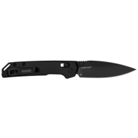 Kershaw 2051BLK Mini Iridium 3" Folding/Spear Point Plain Stonewashed D2 Steel Blade/Ice Blue Anodized 6061-T6 Aluminum Handle