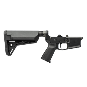 M4E1 Complete Lower Receiver w/ MOE Grip & SL-S Carbine Stock - Anodized Black - Aero Precision