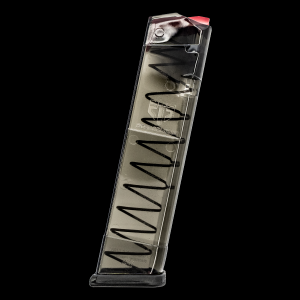 ETS 140mm Competition .40 S&W 19-Round Magazine Carbon Smoke for Glock 22 Pistols