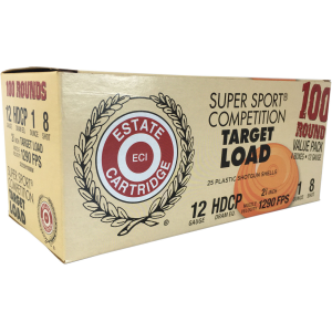 Estate Cartridge Company Super Sport Competition Target 12 Gauge 2.75" 1oz #8 Shot Ammo - 200 Shells