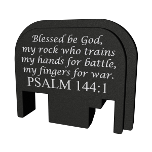 Bastion Gear Slide Back Plate for Glock Pistols - Psalm 144:1 - 