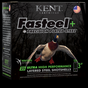 Kent Cartridge Fasteel+ 3" 12 Gauge Ammo #2 and #4 Shot 1 1/4oz 25 Shells