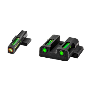 Hi Viz Litewave H3 Tritium / Litepipe Night Sight Set for Smith & Wesson M&P Pistols - Green Orange Green