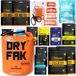 Everlit Survival Dry FAK Medical Kit - Orange