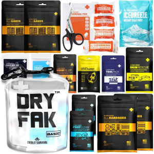 Everlit Survival Dry FAK Medical Kit - Clear