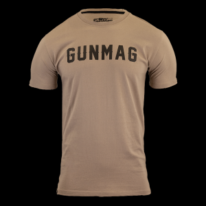 GunMag Western Logo T-Shirt - Quicksand with Black Logo - 3XL