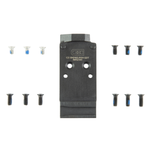C&H Precision V4 MIL / LEO Trijicon RMR Steel Red Dot Adapter w/ Glock Rear Sight Dovetail for CZ Shadow 2 Pistols