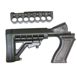 ProMag Archangel Mossberg 500, 590, Maverick 88 12 Gauge Polymer Tactical Pistol Grip Stock with Recoil Pad and 7 Round Shell Carrier