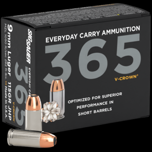 Sig Sauer 365 Elite V-Crown 9mm Luger Ammo 115gr JHP 20 Rounds