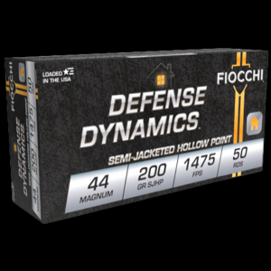 Fiocchi Defense Dynamics .44 Magnum Ammo 200gr SJHP 50 Rounds