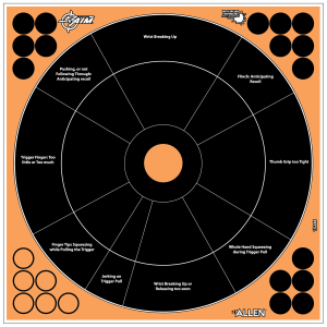 Allen EZ Aim Adhesive Handgun Trainer 12" Target 5-Pack