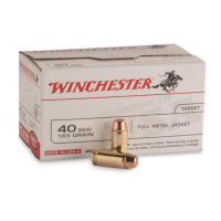 Winchester USA .40 S&W Ammo 165gr FMJ 100 Rounds