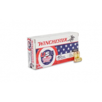 Winchester USA .40 S&W Ammo 180gr FMJ Target Pack 50-Round Box