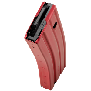 DURAMAG Magazine, 223 Remington/5.56NATO, 30 Rounds, Fits AR Rifles, Black Anti-Tilt AGF Follower, Aluminum, Red 3023004175CPD