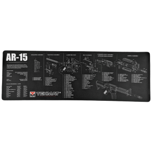 TekMat AR-15 Rifle Mat, 12"x36", Black, Includes Small Microfiber TekTowel, Packed In Tube TEK-R36-AR15