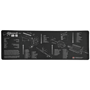 TekMat AR-10 Rifle Mat, 12"x36", Black, Includes Small Microfiber TekTowel, Packed In Tube TEK-R36-AR10