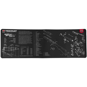 TekMat Long Gun, Ruger Mini 14, Cleaning Mat, Thermoplastic Surface Protects Gun From Scratching, 1/8" Thick, 12"x36", Tube Packaging, Black TEK-R36-MINI14
