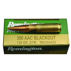 REMINGTON Premier Match 300 BLK 125 Grain OTM Ammo, 20 Round Box RM300AAC6