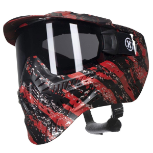 HK ARMY HSTL ?Fracture Black/Red Paintball Mask with Smoke Thermal Lens (77100007)