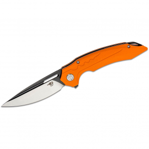 BESTECH KNIVES Ornetta 3.54in Linerlock Orange Folding Knife (BG50C)