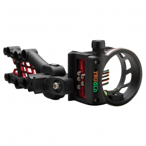 TRUGLO Carbon Hybrid 0.019 5 Pin Ambidextrous Black Bow Sight with Rheostat Light (TG7415B)