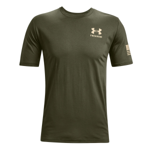UNDER ARMOUR Men's Freedom Flag Marine OD Green/Desert Sand T-Shirt (1370810-390)