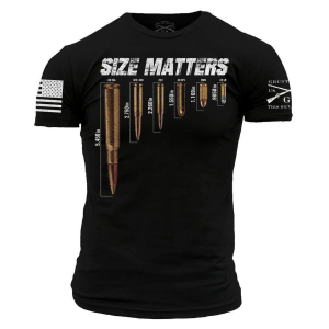 GRUNT STYLE Men's Size Matters Black Short Sleeve Shirt (GS2563)