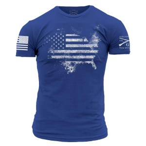 GRUNT STYLE Men's American Acid Royal Short Sleeve Shirt (GS5203)