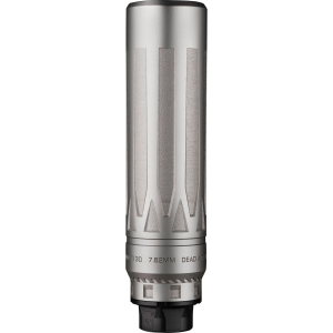 DEAD AIR ARMAMENT Nomad-Ti XC Silver 7.62mm Silencer w/ Xeno Adapter & DA124 Omni Brake (NOMADTIXCXENOSIL)