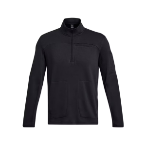 UNDER ARMOUR Mens Rival Fleece Tactical Job 1/4 Zip Dark Navy Blue LS Shirt (1379203-465)
