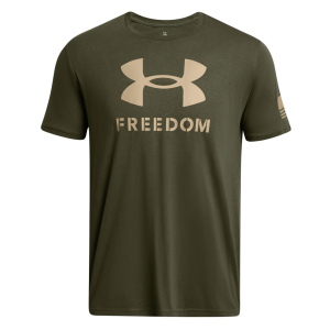 UNDER ARMOUR Men's Freedom Logo Marine OD Green/Desert Sand T-Shirt (1382970-390)