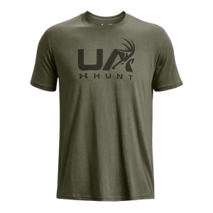 UNDER ARMOUR Men's Antler Hunt Logo OD Green T-Shirt (1366014-391)