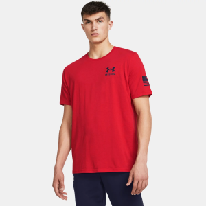 UNDER ARMOUR Men's Freedom Flag Downpour Red/Midnight Navy T-Shirt (1370810-601)
