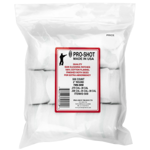 Pro-Shot Products Patches, .270-.38 Cal 2-500