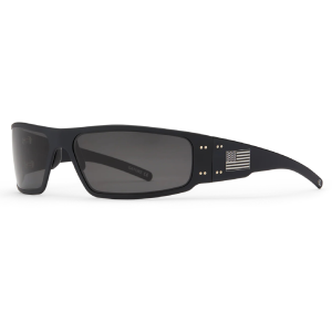 GATORZ EYEWEAR Magnum Black/Silver American Flag/Smoke Polarized Sunglasses (GZ-01-041)