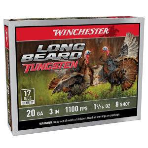 WINCHESTER AMMO Long Beard Tungsten 20Ga 3in 1 9/16oz #8 5rd/Box Shotgun Shells (LBT2038)