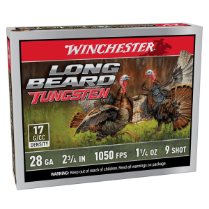 WINCHESTER AMMO Long Beard Tungsten 28Ga 2 3/4in 1 1/4oz #9 5rd/Box Shotgun Shells (LBT289)