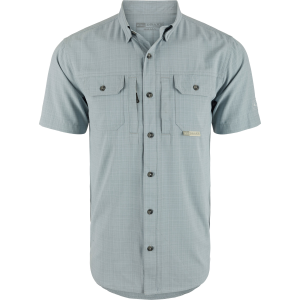 DRAKE Wingshooter Trey Quarry Cross Hatch Short Sleeve Shirt (DS2625-QRU)