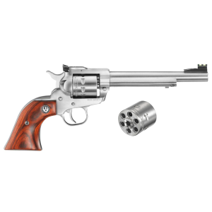 RUGER Single-Six Convertible 22 LR/22 WMR 6.5in 6rd Satin Stainless Revolver (0626)