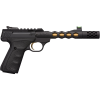 browning buck mark plus vision 22lr 5.875in 10rd black/gold suppressor ready pistol (51573490)