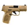 fn america reflex nms 9mm luger 3.3in 11rd/15rd mags fde/fde semi-auto pistol (66-101409)