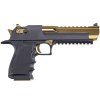 magnum research desert eagle mark xix .44 mag 6in black/titanium gold pistol (de44batg)