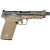 smith & wesson m&p 5.7 5.7x28mm 5in 22rd threaded barrel no thumb safety fde/black internal hammer fired pistol (14078)
