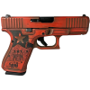 glock 19 gen 5 9mm 4.02in 3x15rd custom texas orange semi-auto pistol (pa195s203 modtxo)