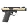 ruger mark iv 22/45 lite 22lr 4.4in 2x 10rd mags champagne anodized rimfire pistol (43955)