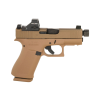 glock g43x mos 9mm 3.41in 10rd flat dark earth semi-auto pistol w/ holosun hs407k (px4350204frmosnino2)