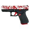 glock g19 gen5 mos 9mm 4.02in 15rd red hibiscus semi-automatic pistol (pa195s204mosnhib)