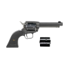 heritage manufacturing rough rider steel .22lr/wmr 4.75in 6rd black satin/poly stars revolver (srr22mbs4pg)